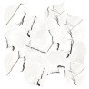 Mailles décoratives Marquina Blanco feuille coloris blanc poli 29x27 cm
