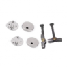 Kit de montage pour siège de toilette avec charnières inox