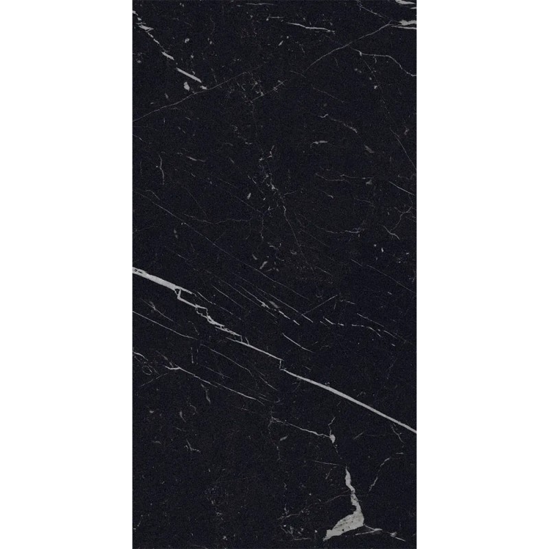 Carrelage Lucca Nero coloris noir poli 80x160 cm