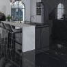 Carrelage Lucca Nero coloris noir poli 120x120 cm