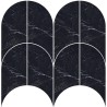 Mailles décoratives Lucca Nero écailles coloris noir poli 29x30 cm