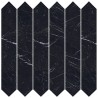 Mailles décoratives Lucca Nero flèche coloris noir poli 30x30 cm