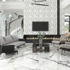 Carrelage Calacatta Green coloris blanc et vert poli 120x120 cm