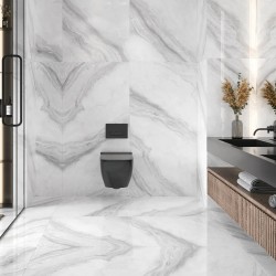 Carrelage Laas coloris blanc poli 120x120 cm