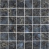 Mailles décoratives Kingstone carré coloris bleu mat 30x30 cm