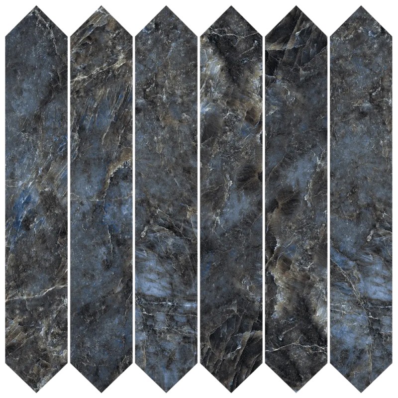 Mailles décoratives Kingstone flèche coloris bleu mat 30x30 cm