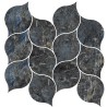 Mailles décoratives Kingstone feuille coloris bleu mat 29x27 cm