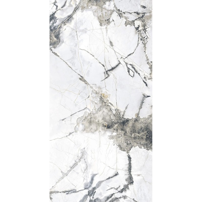 Carrelage Gem White coloris blanc poli 60x120 cm