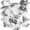 Mailles décoratives Finlandia panal coloris gris mat 30x30 cm