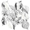 Mailles décoratives Finlandia feuille coloris gris mat 29x27 cm