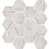 Mailles décoratives Estambul hexagone coloris gris mat 28x26 cm