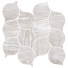 Mailles décoratives Estambul feuille coloris gris mat 29x27 cm