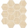Mailles décoratives Coliseo hexagone coloris blanc mat 28x26 cm