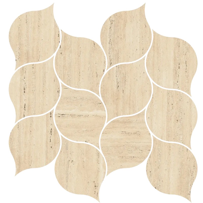 Mailles décoratives Coliseo feuille coloris blanc mat 29x27 cm