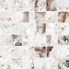 Mailles décoratives Belice carré coloris blanc mat 30x30 cm