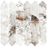 Mailles décoratives Belice flèche coloris blanc mat 30x30 cm