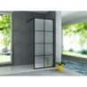 Aloni Paroi de douche coloris noir mat 800x2000 mm