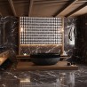 Mailles décoratives Di Marmi Diamante coloris noir et blanc poli 29,9x33,8 cm