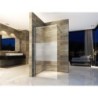 Aloni Paroi de douche avec bande centrale demi mat 800x2000mm