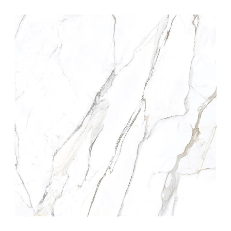 Carrelage Excentric coloris blanc poli 120x120 cm