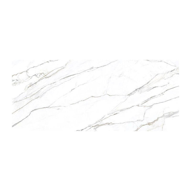 Carrelage Excentric coloris blanc poli 120x280 cm