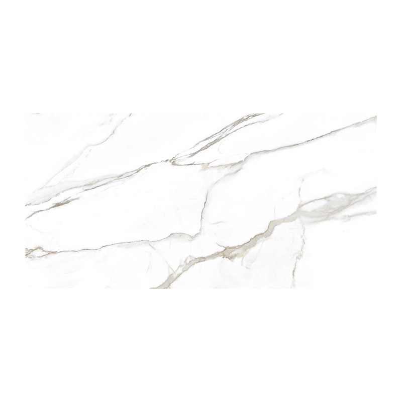 Carrelage Excentric coloris blanc poli 60x120 cm