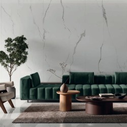 Carrelage Ethereal coloris argent poli 120x280 cm