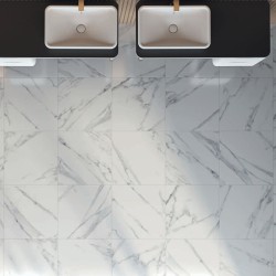 Carrelage Craon coloris blanc satin 60x60 cm