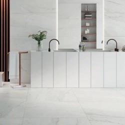 Carrelage Le Blanc coloris blanc satin 60x120 cm