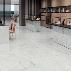 Carrelage Crystallo coloris blanc poli 60x120 cm