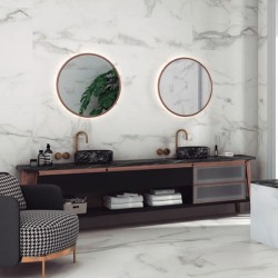 Carrelage Artistic coloris blanc satin 100x100 cm