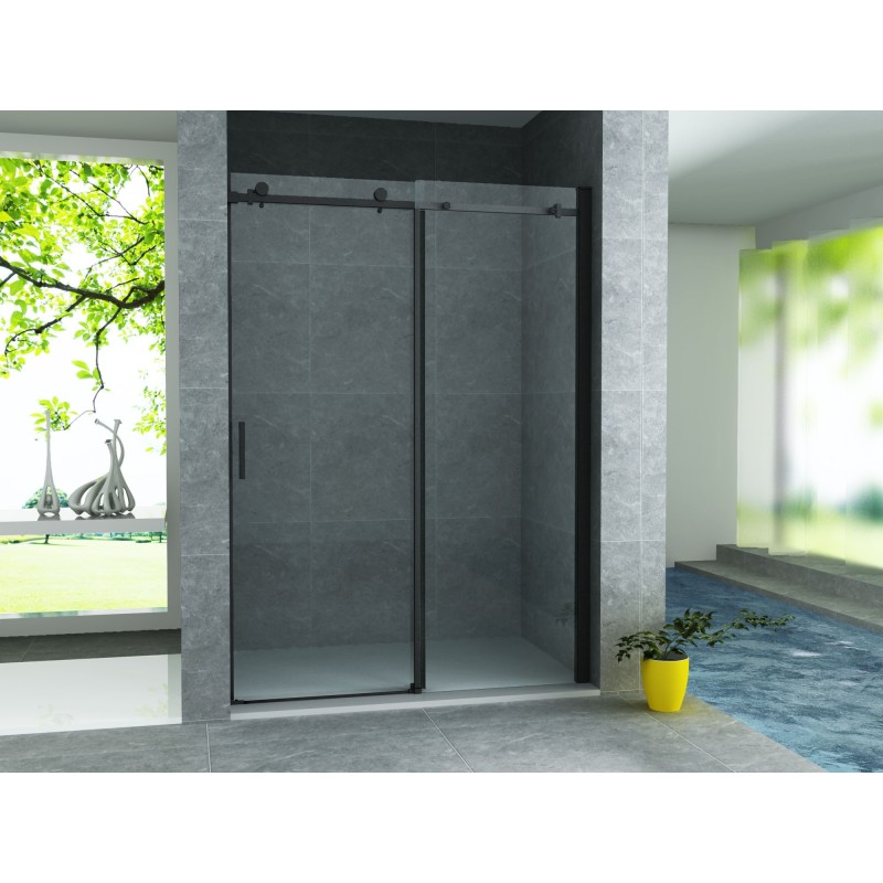 Aloni Porte coulissante noir mat 1200x1950 mm