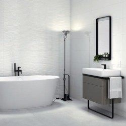 Carrelage Radiant coloris blanc brillant 33,3x90 cm