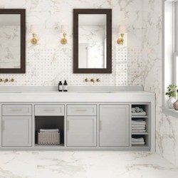 Carrelage Varenna coloris blanc brillant 33,3x90 cm