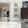 Carrelage Luar coloris blanc brillant poli 60x120 cm