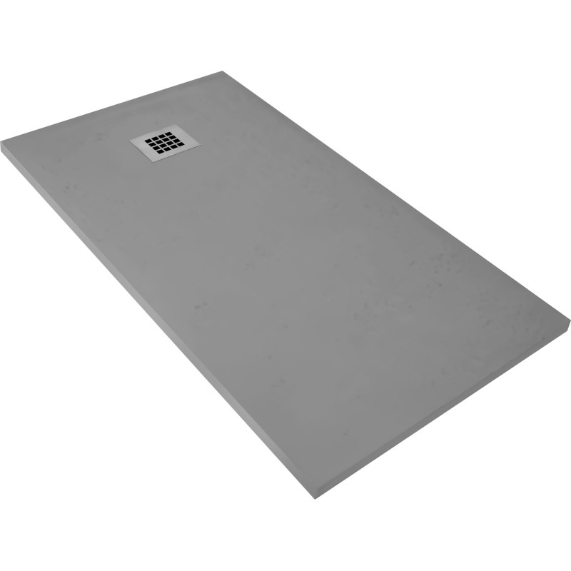 Veroni Receveur de douche en composite coloris gris 120x80x3 cm
