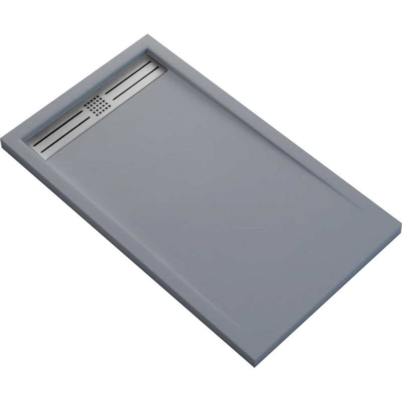 Veroni Receveur de douche en composite coloris gris 160x90x3 cm