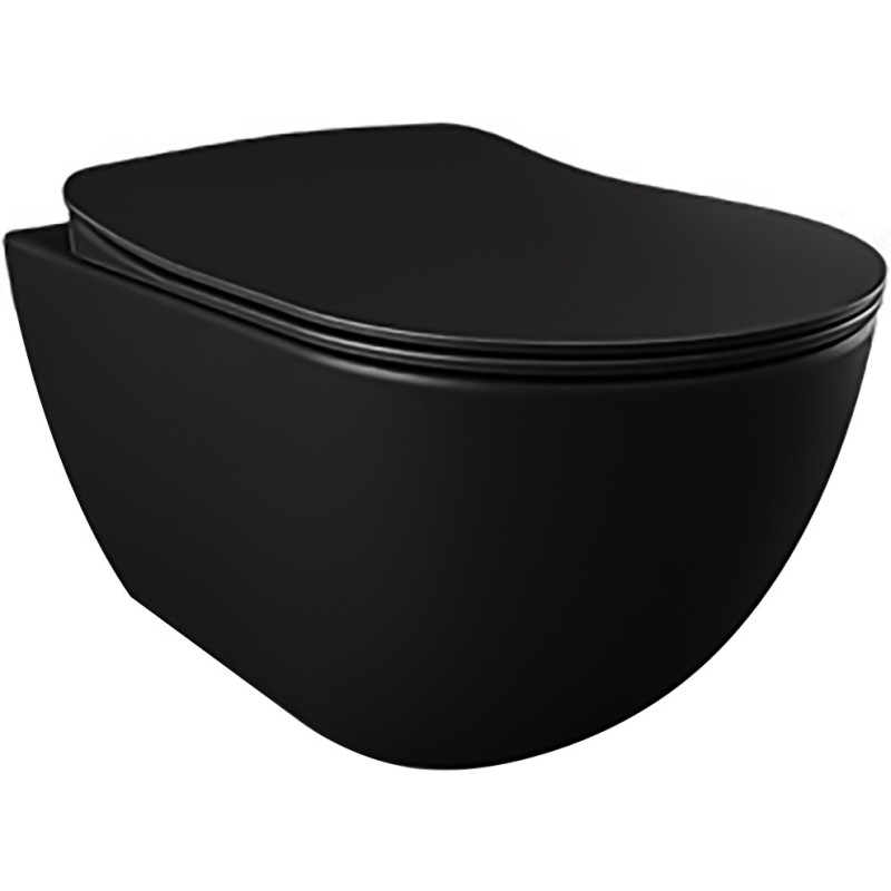 Creavit WC suspendu RIMOFF avec hygiène inox (bidet) coloris noir mat