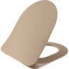 Creavit Siège de toilette en Duroplast avec charnières en inox et Soft-close coloris cappucino mat