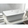 Baignoire Quadro autoportante en acrylique coloris blanc brillant 180x80x60 cm