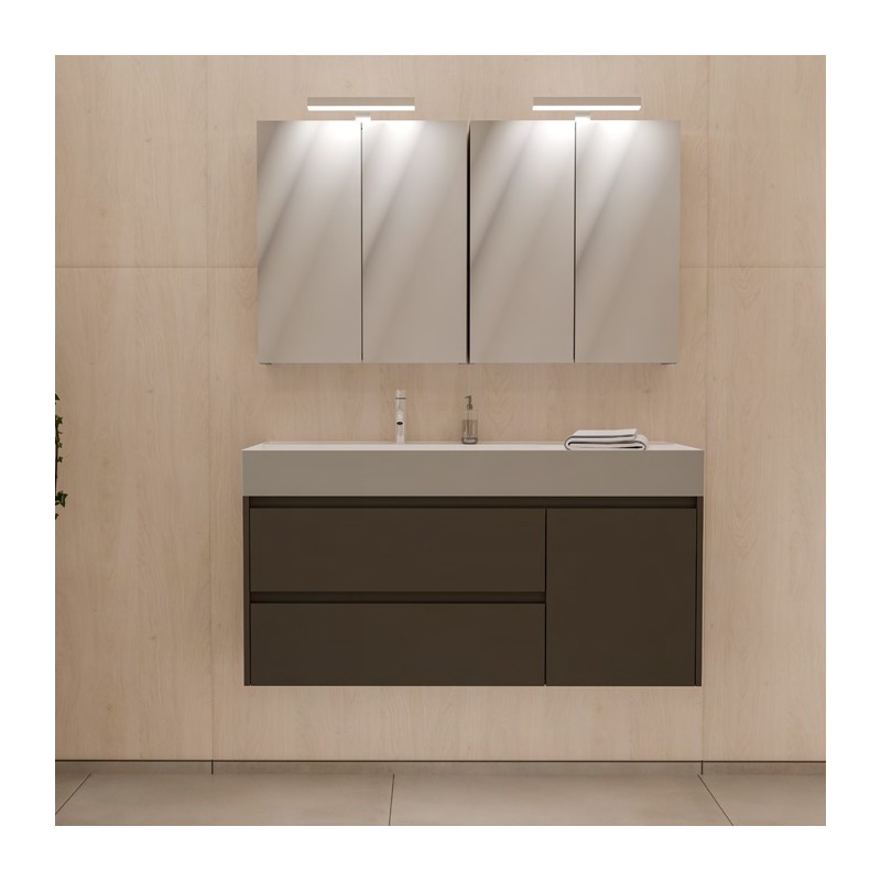 Ensemble salle de bain Florencia 50 avec meuble de 2 tiroirs et une porte