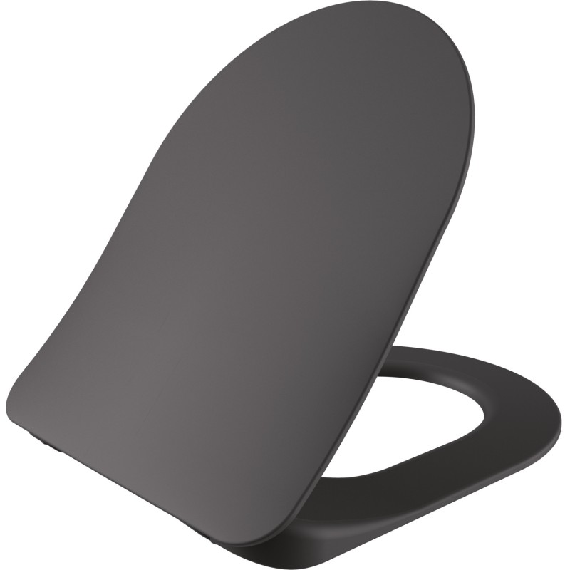 Creavit Siège de toilette en Duroplast avec charnières en inox et Soft-close coloris anthracite mat