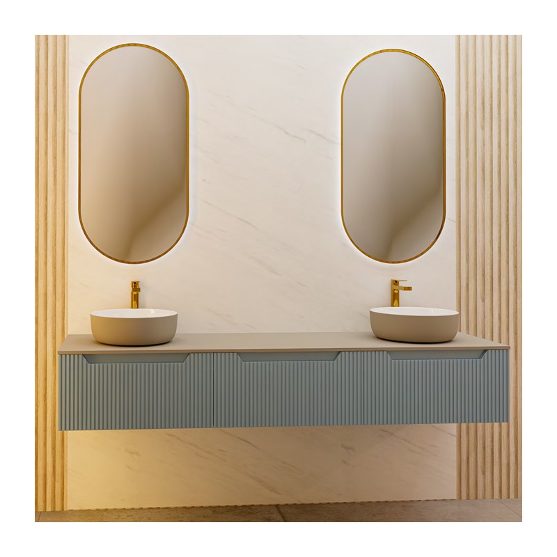 Ensemble salle de bain Fortuna 30 avec meuble suspendu de 2 tiroirs
