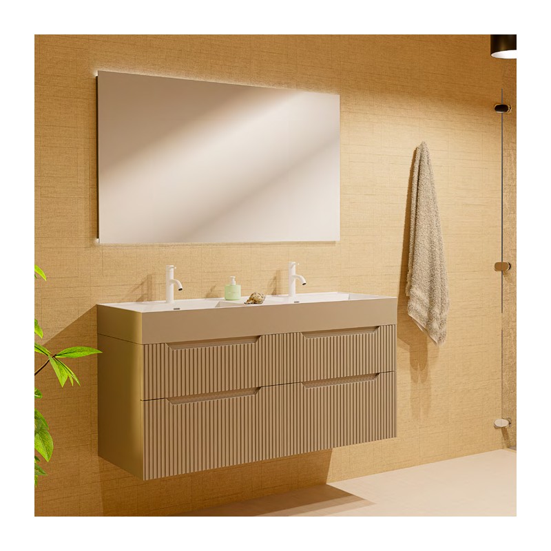 Ensemble salle de bain Fortuna 52 avec meuble suspendu de 4 tiroirs