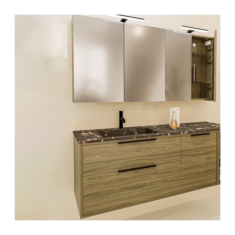 Ensemble salle de bain Kaila 52 avec meuble suspendu de 2 tiroirs et une porte