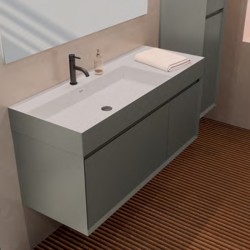 Ensemble salle de bain Luxor 35 avec meuble suspendu d'un tiroir et une porte