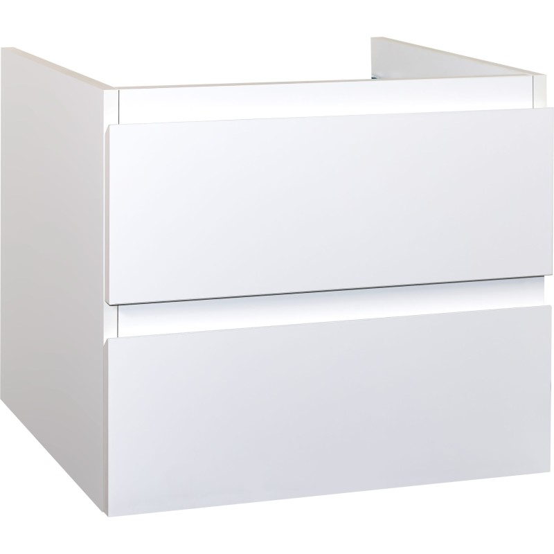 Meuble sous évier coloris blanc brillant 60 cm