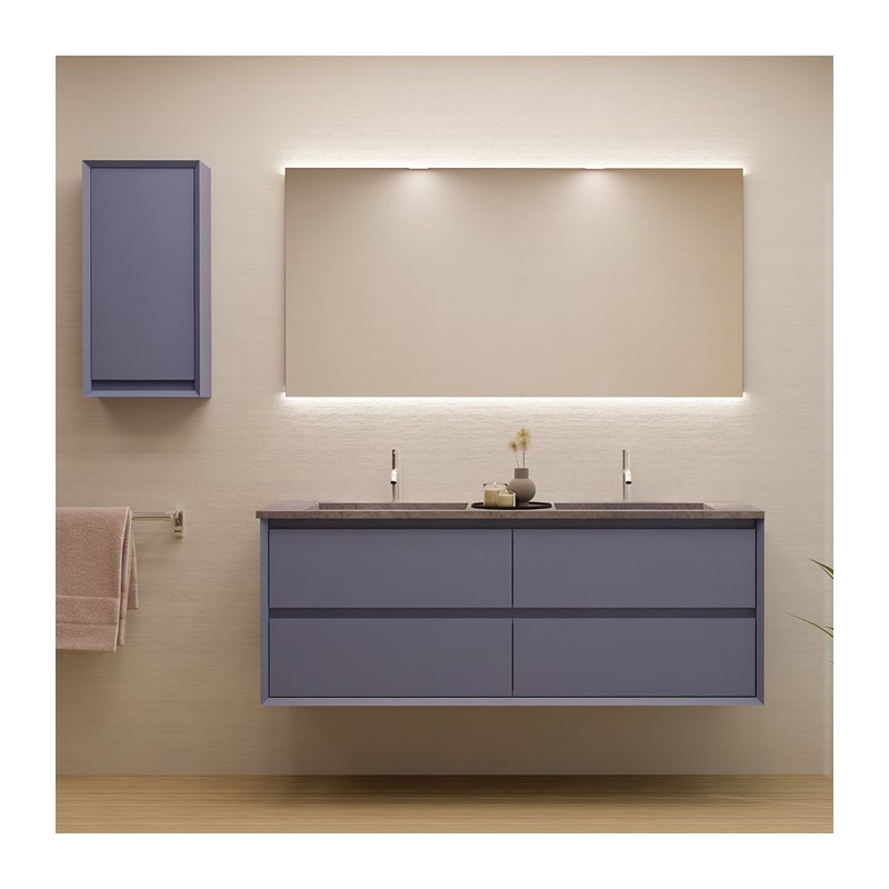 Ensemble salle de bain Luxor 52 avec meuble suspendu de 4 tiroirs