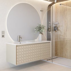 Ensemble salle de bain Luxor 35 avec meuble suspendu d'un tiroir et une porte