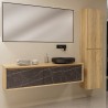 Ensemble salle de bain Luxor 45 avec meuble suspendu de 2 tiroirs